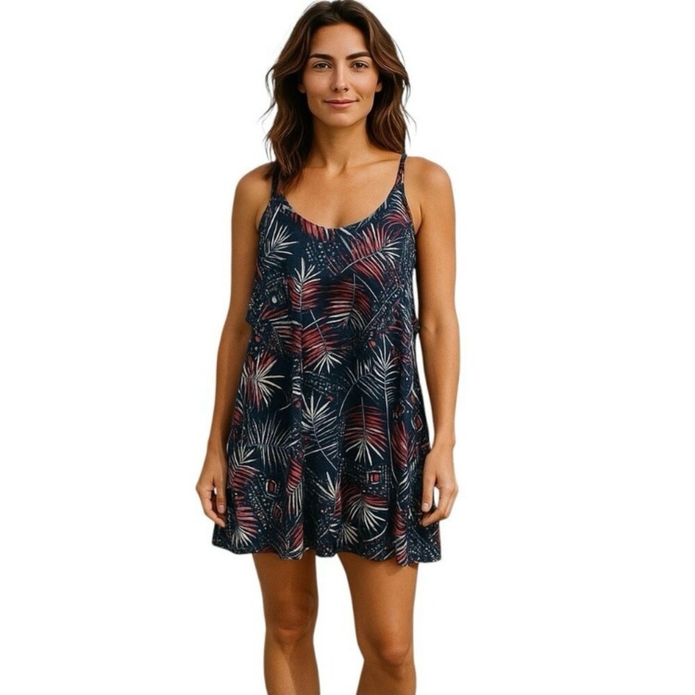 Just in time for the 4th -Express -Women's Tropical Print Swim Cover-Up/Dress